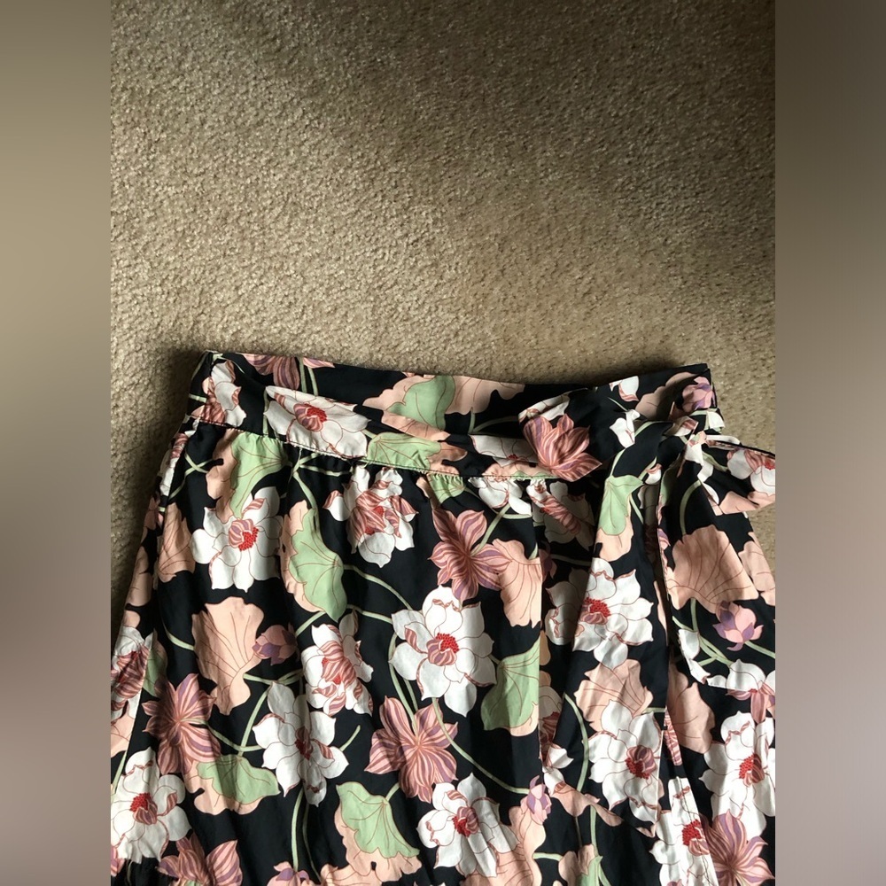 Who What Wear Women’s M Ruffled Tiered Wrap High-Rise Maxi Skirt in Deco Floral - Picture 7 of 13